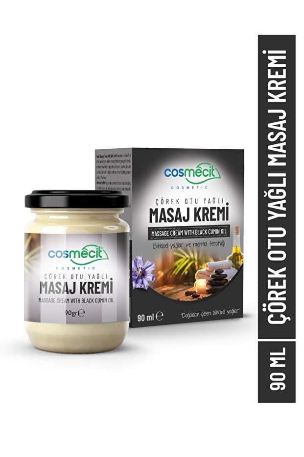 Cosmecit Bitkisel Çörek Otu Yağlı Masaj Kremi 90 gr - Rahatlatıcı ve Nemlendirici Etki