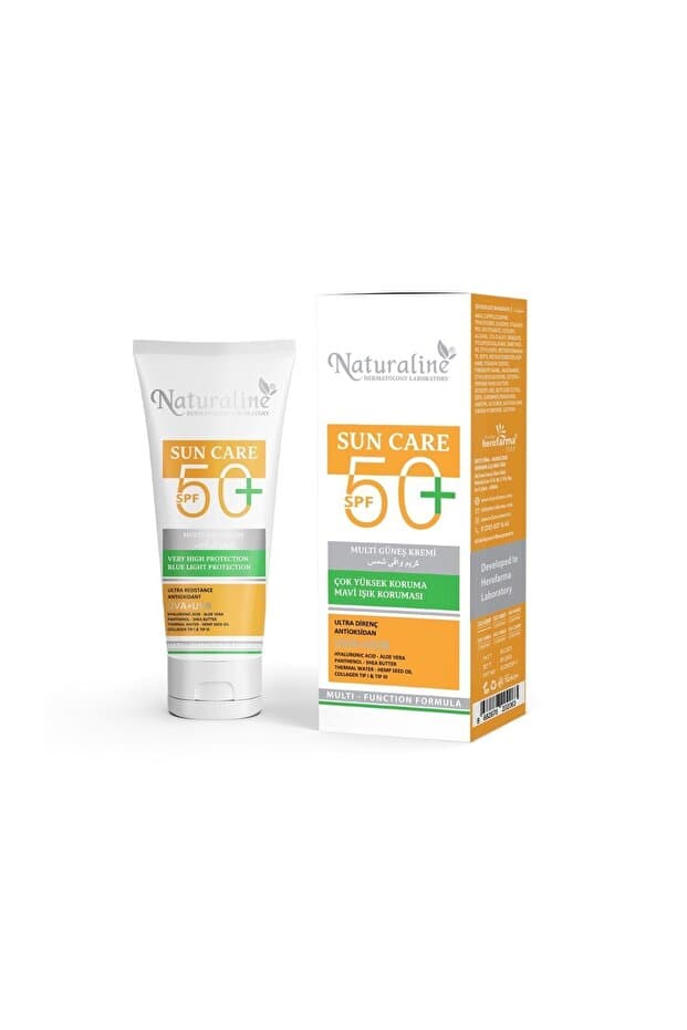 Naturaline Multi Güneş Kremi 50+ SPF - Yüksek Korumalı, İz Bırakmayan Yüz ve Vücut Kremi (100 ml)